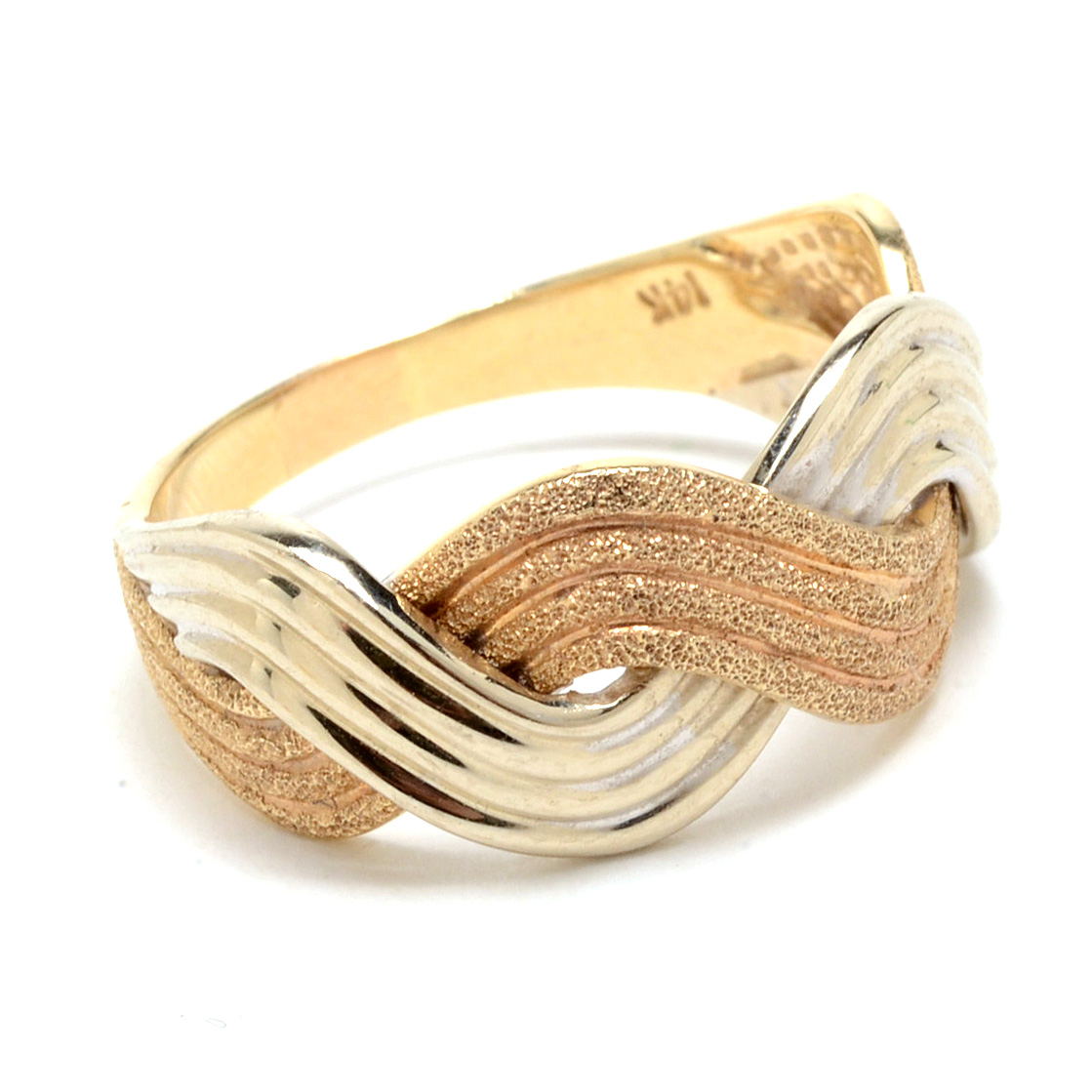 14K Yellow Gold Interwoven Band