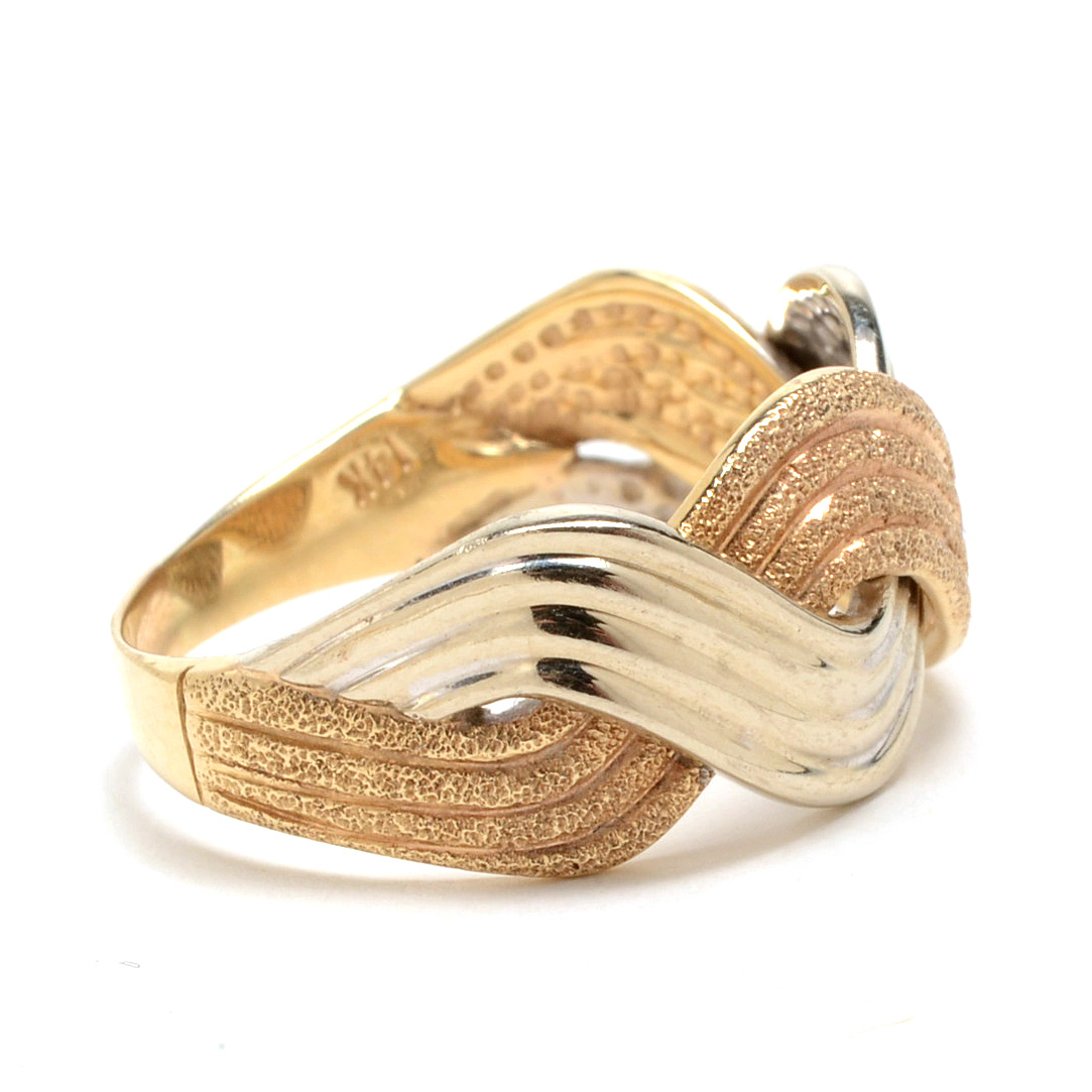 14K Yellow Gold Interwoven Band