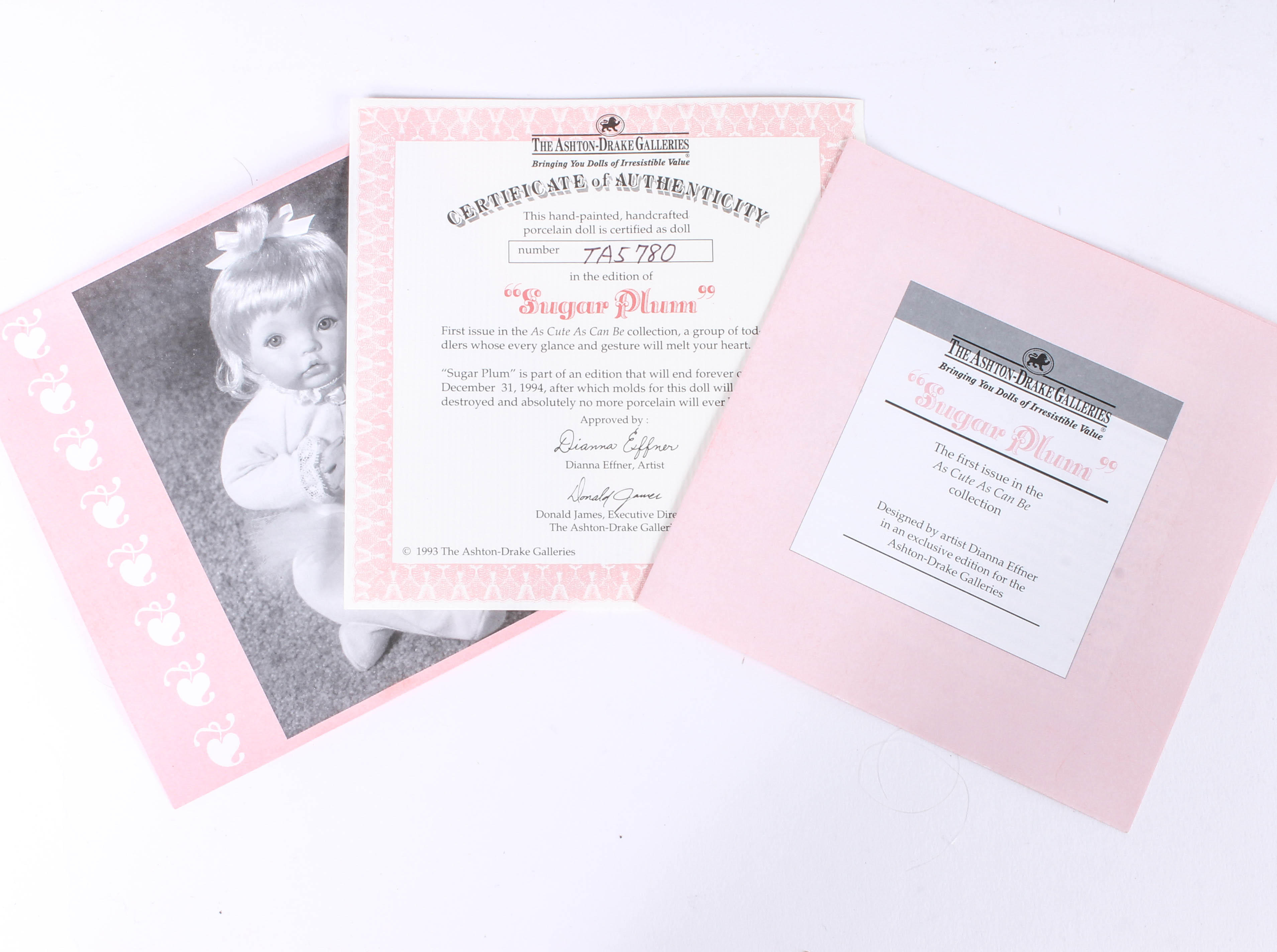 Three Porcelain Dolls by Ashton-Drake Galleries