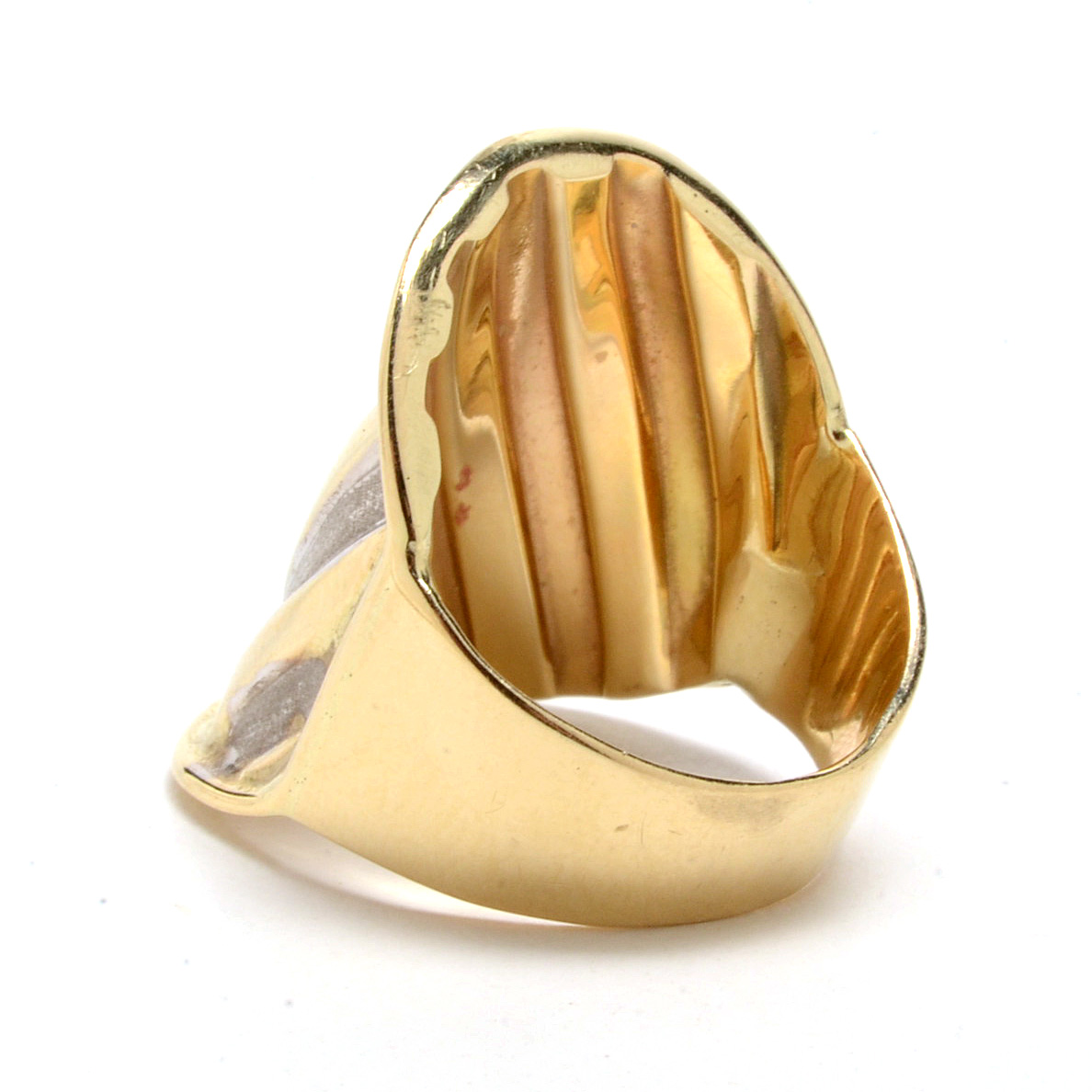 Italian 14K Two Tone Gold Band