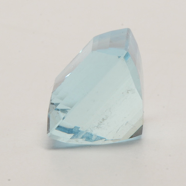 Loose 5.56 CT Cut Cornered Square Step Cut Aquamarine Gemstone