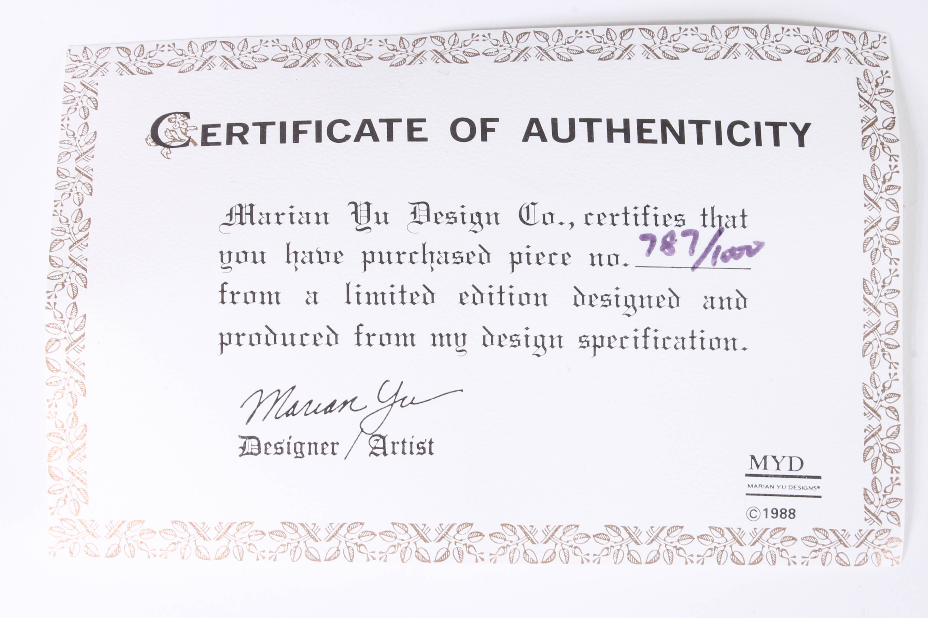 Three Marian Yu Designs Quality Bisque Dolls