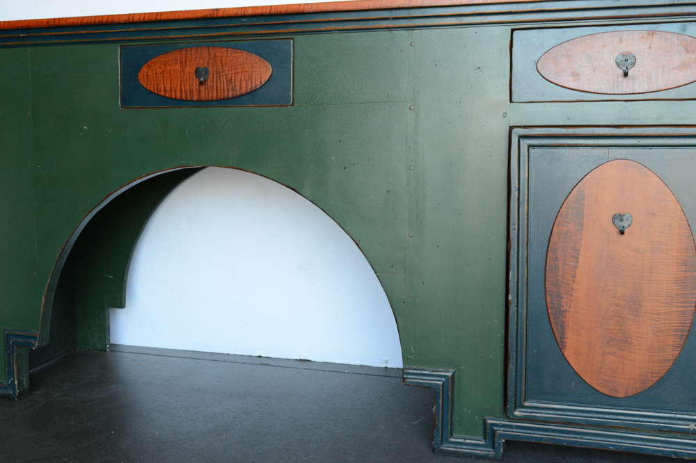 Approximately 11' Rustic Artisan Wooden Bar