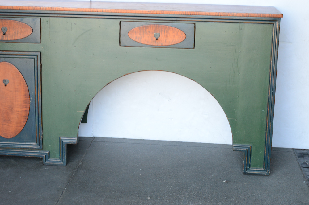 Approximately 11' Rustic Artisan Wooden Bar