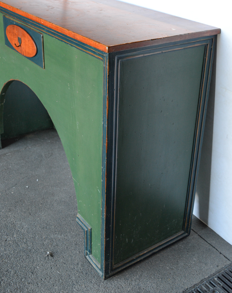 Approximately 11' Rustic Artisan Wooden Bar