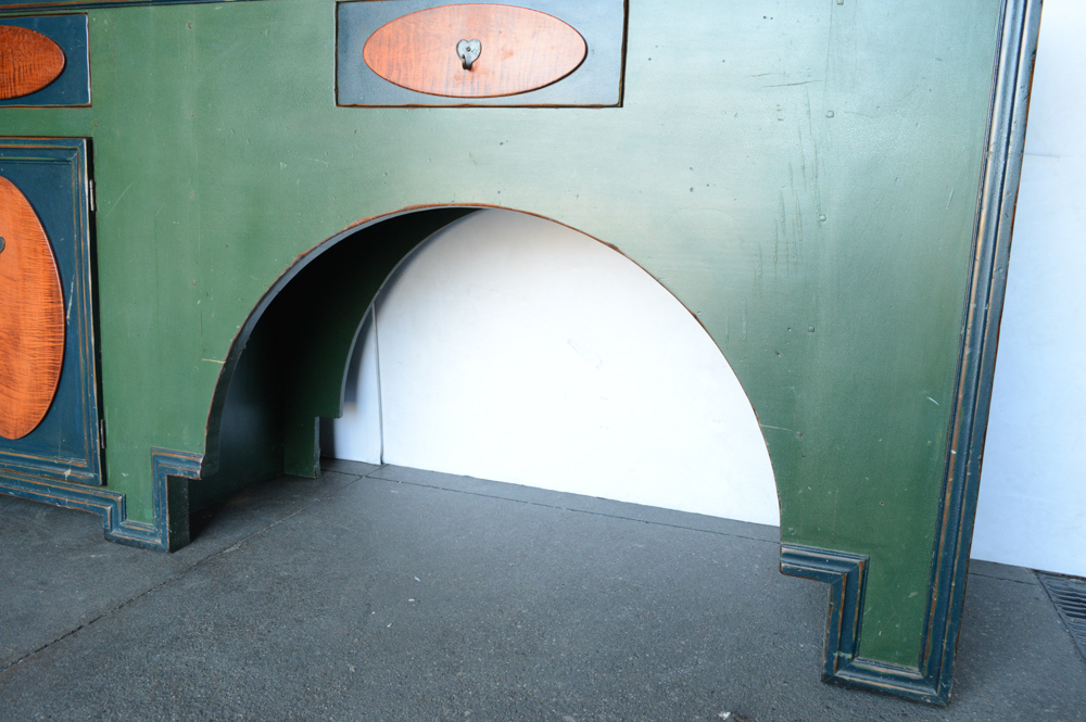 Approximately 11' Rustic Artisan Wooden Bar