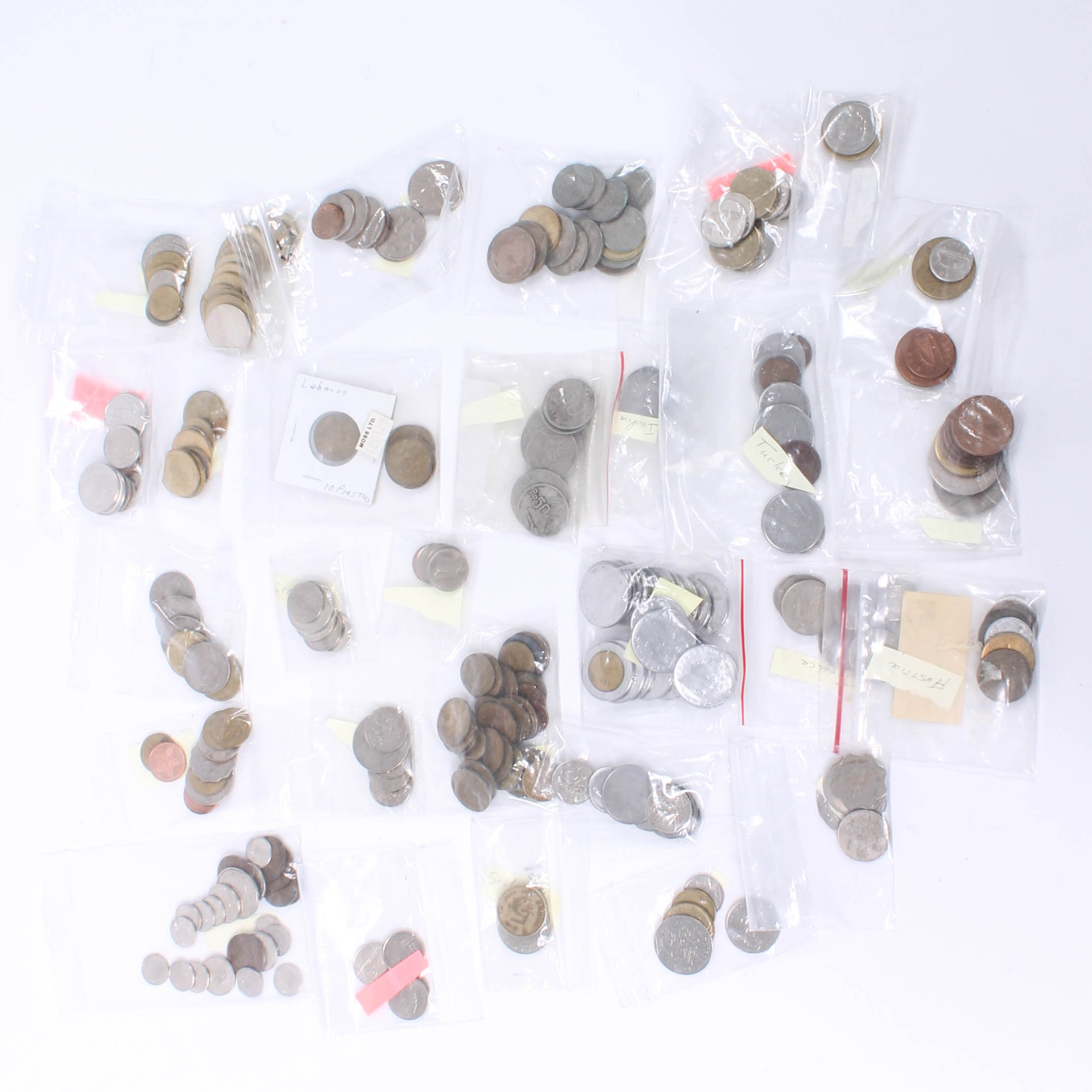 Large Collection of International Coins