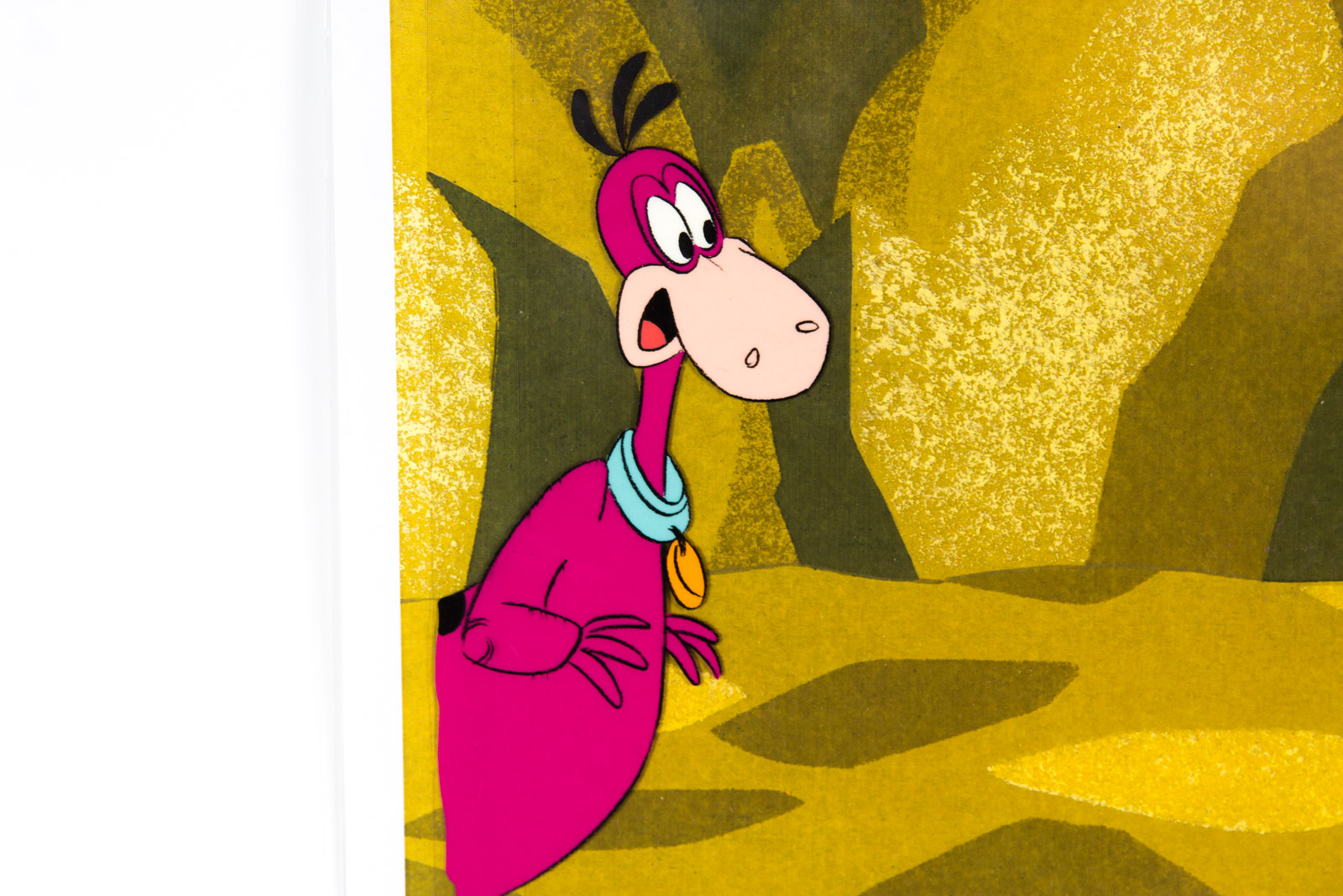 Original Flintstones Cereal Commercial Production Animation Cel and Sketch