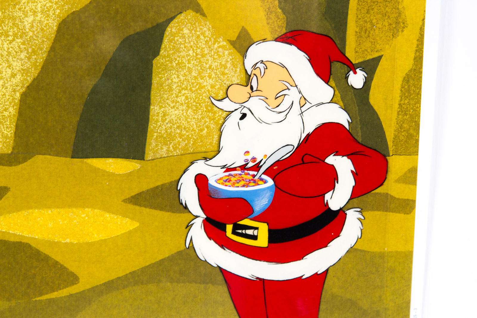 Original Flintstones Cereal Commercial Production Animation Cel and Sketch