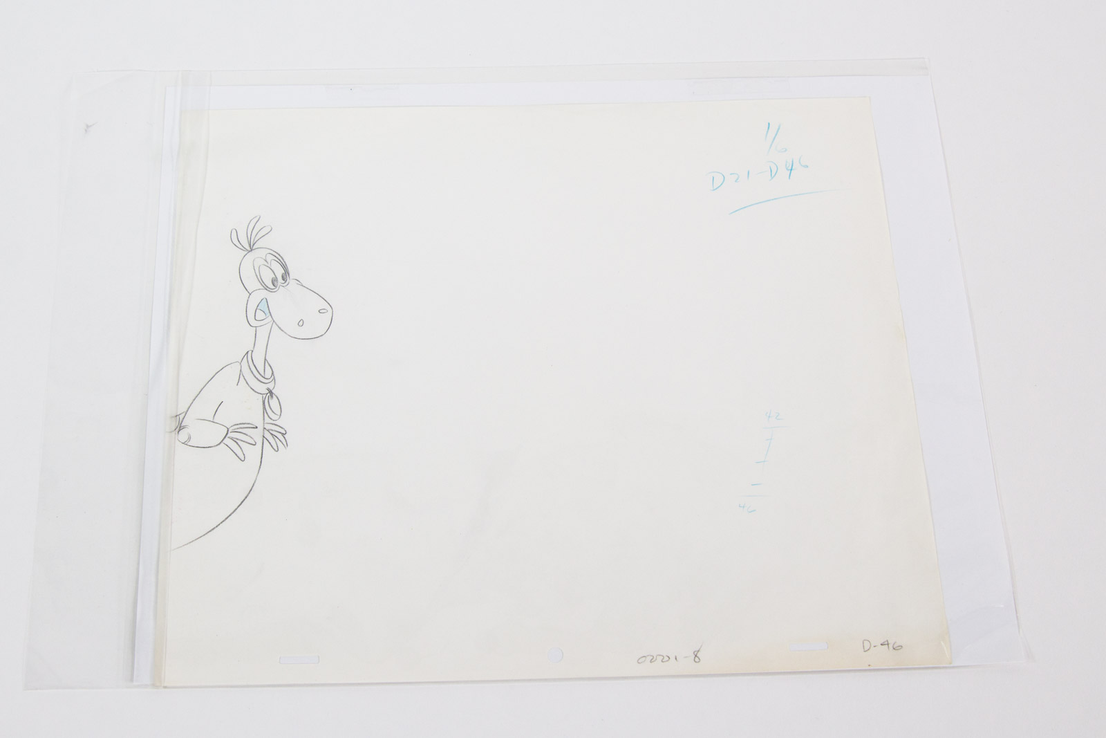 Original Flintstones Cereal Commercial Production Animation Cel and Sketch