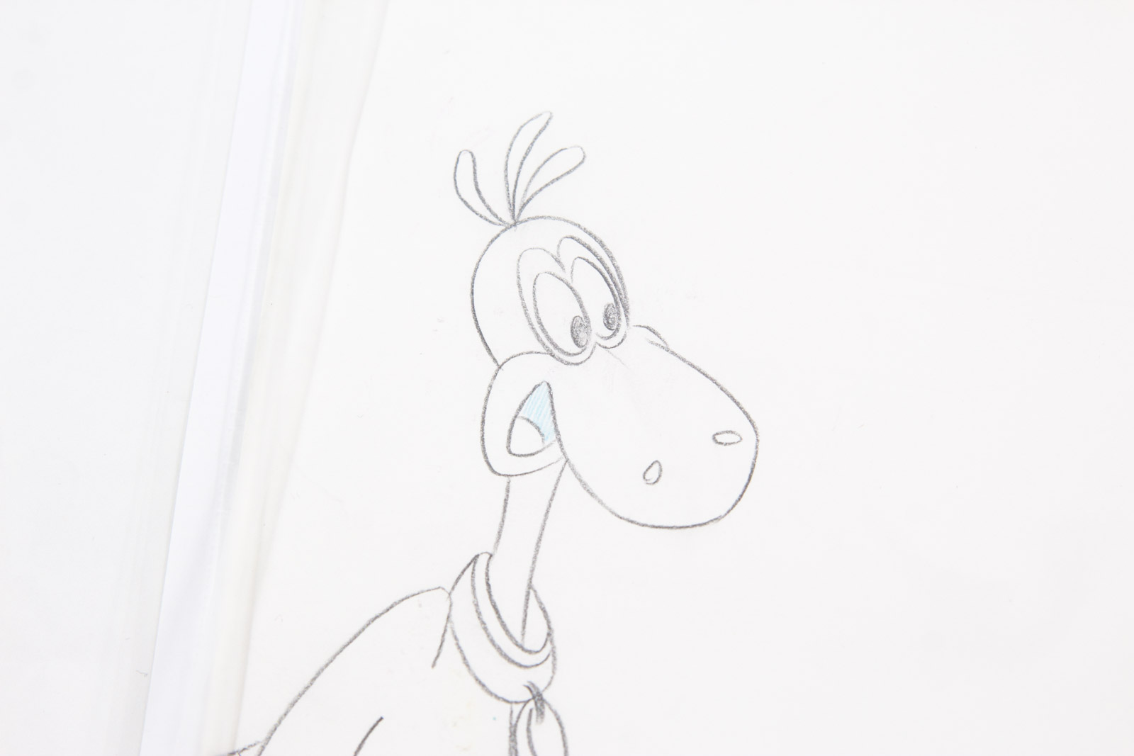 Original Flintstones Cereal Commercial Production Animation Cel and Sketch