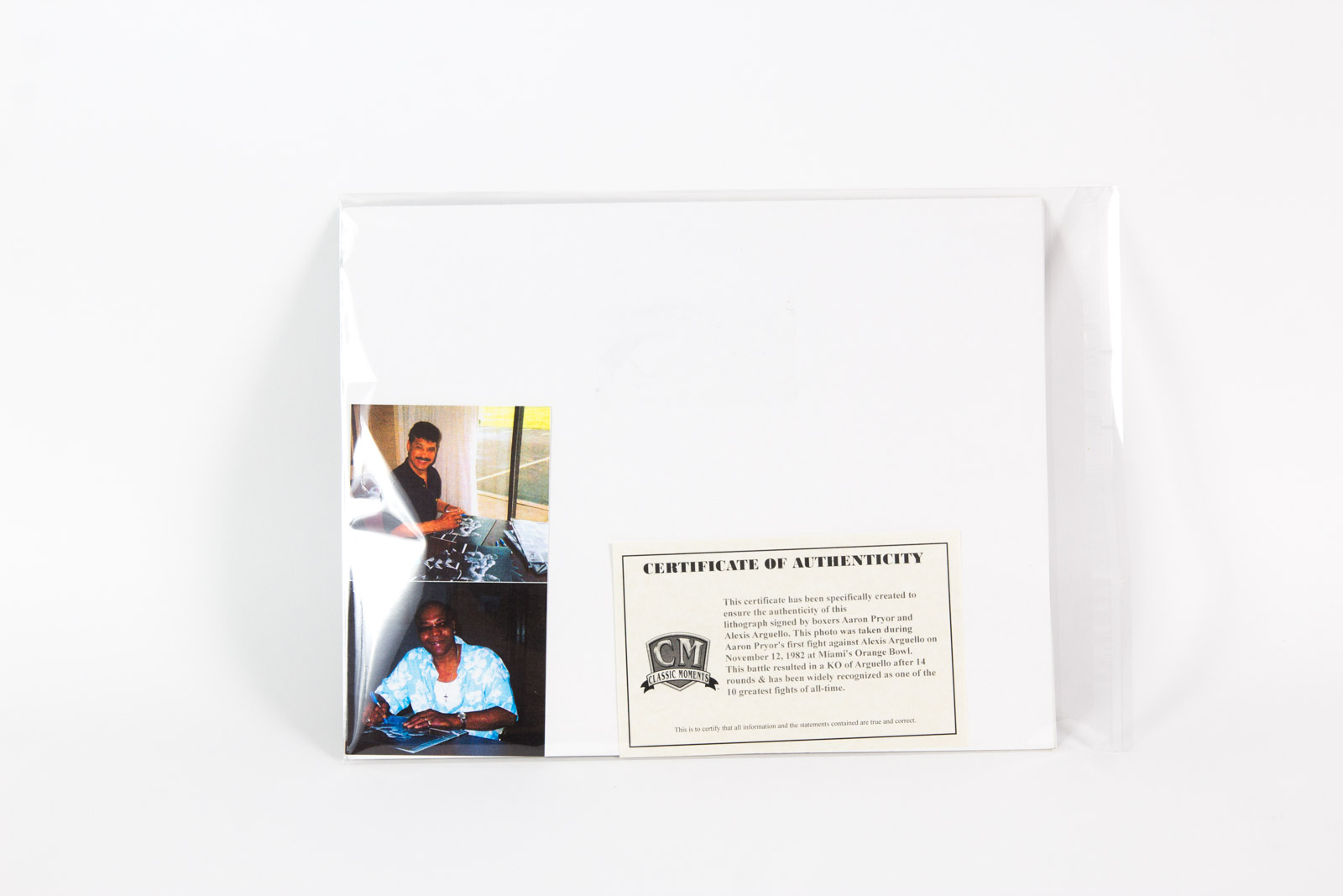 Aaron Pryor and Alexis Arguello Signed Orange Bowl Boxing Match Lithograph