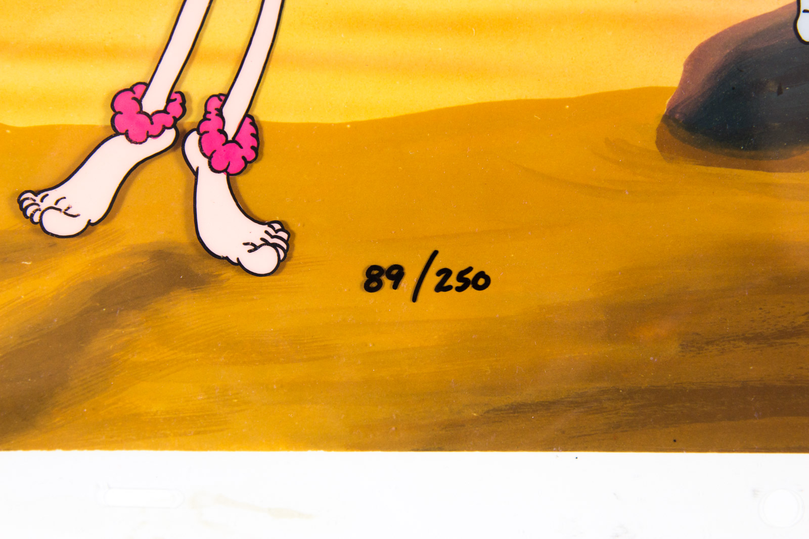 Hand Painted Popeye Animation Cel "Dancing on the Beach", Signed By Myron Waldman