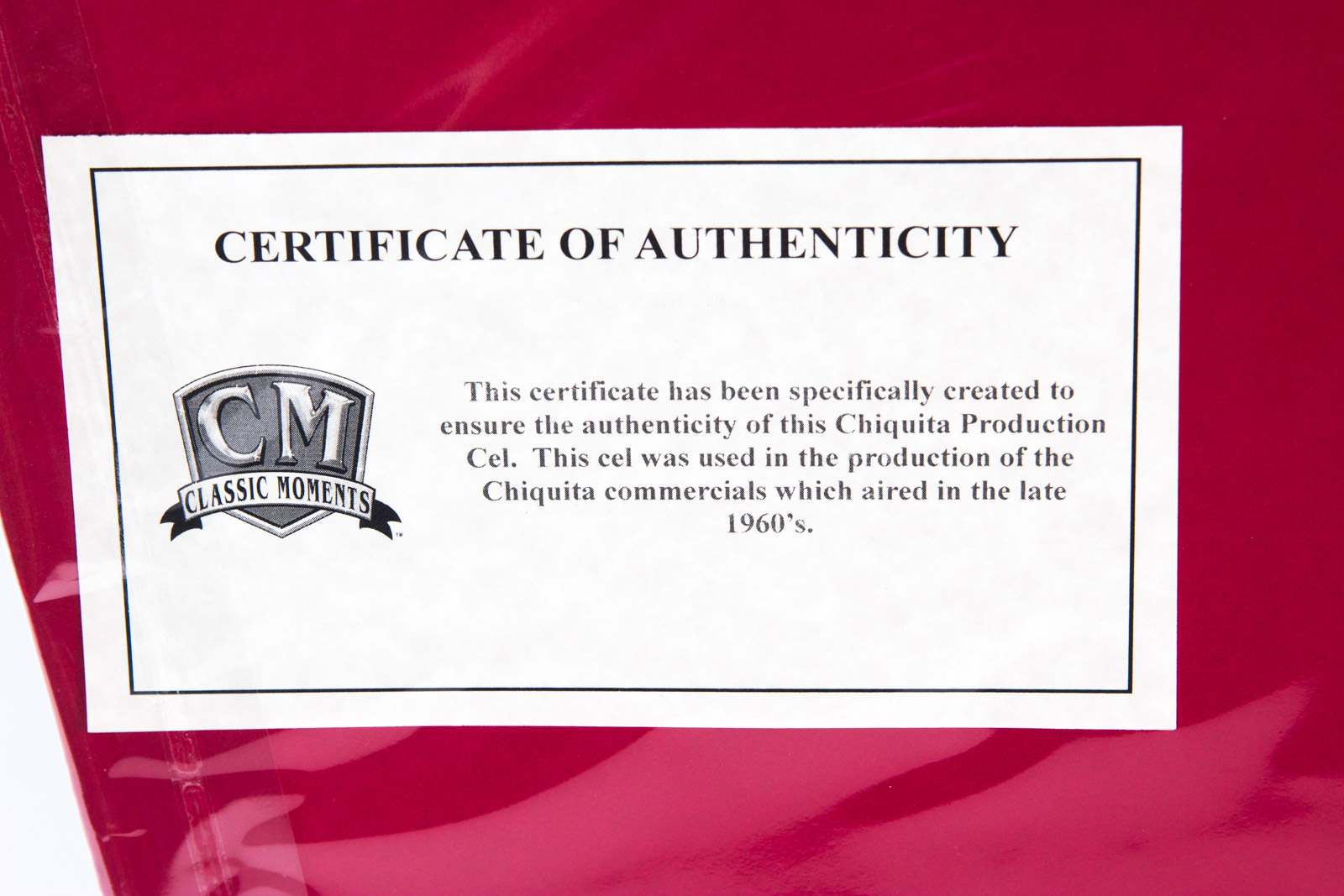 Original 1960s Chiquita Banana Commercial Animation Cel