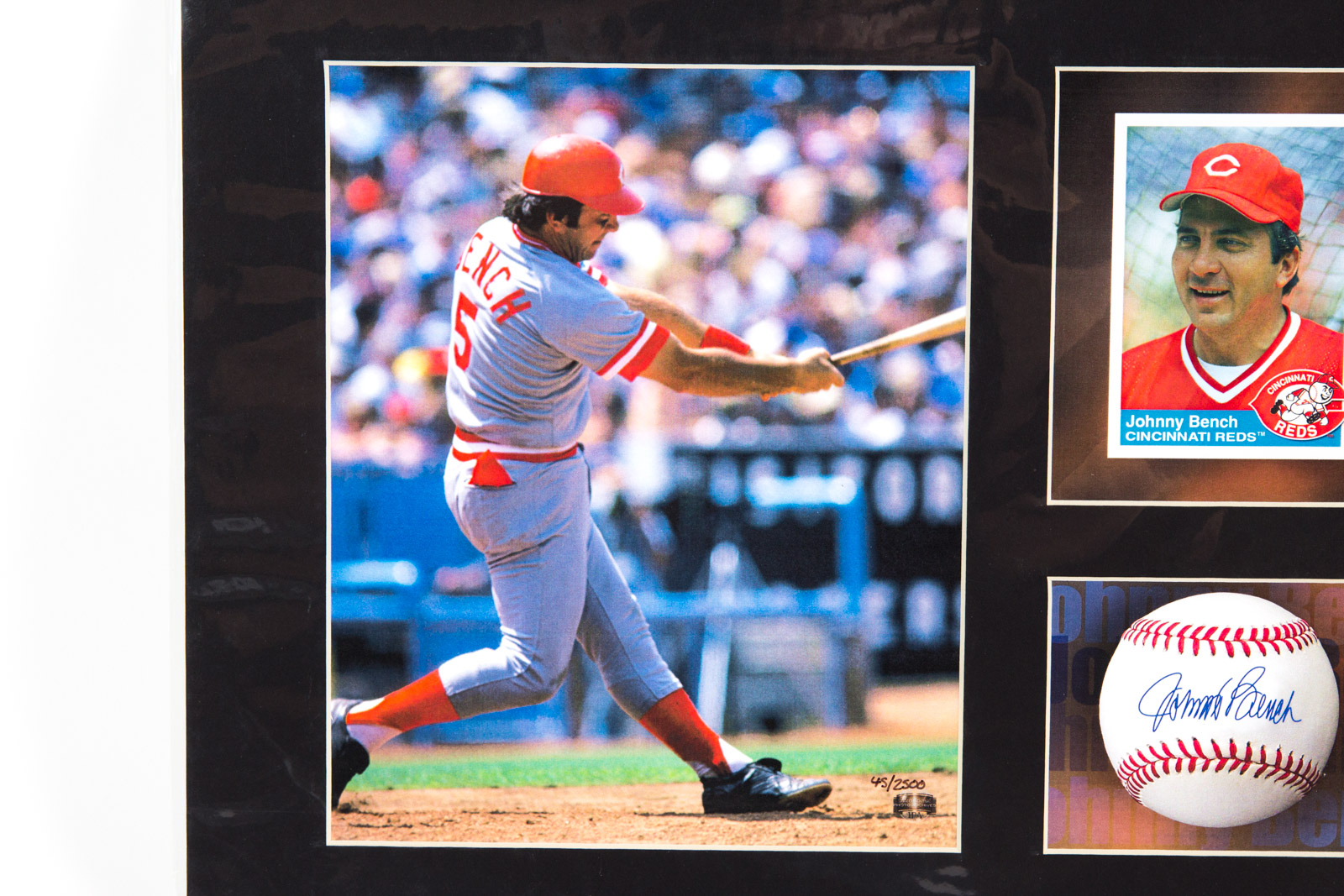 Johnny Bench Cincinnati Reds Offset Lithograph with Facsimile Signature