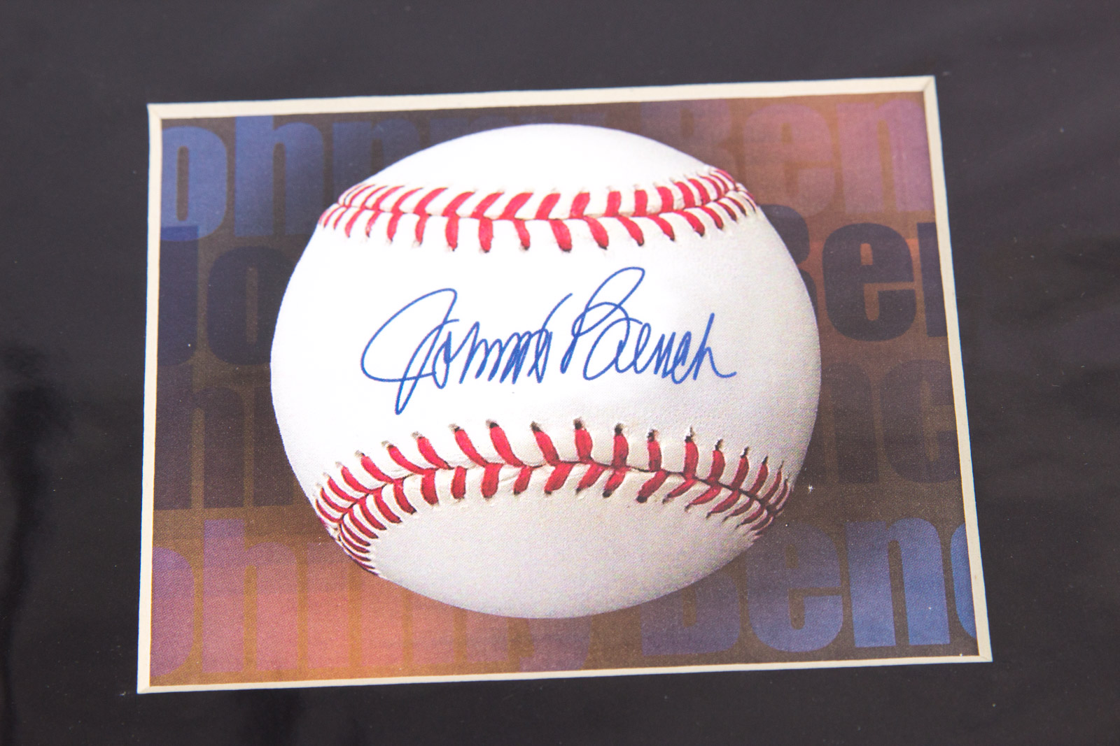 Johnny Bench Cincinnati Reds Offset Lithograph with Facsimile Signature