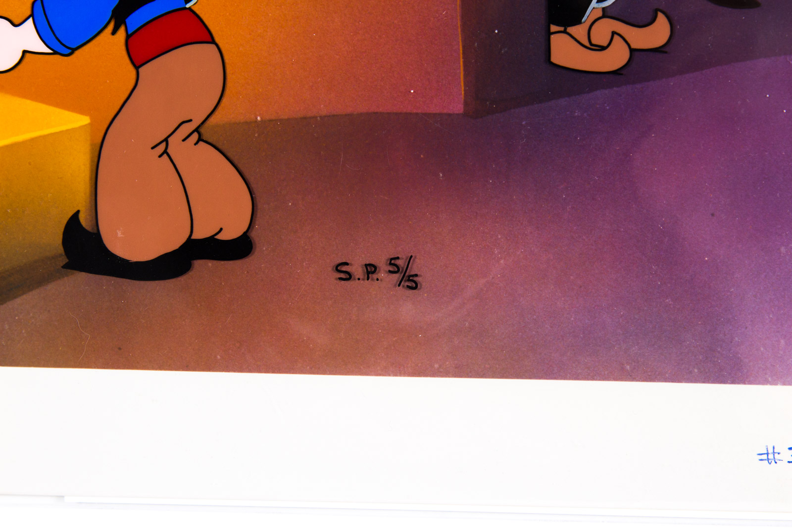 Hand Painted Popeye Animation Cel "Just a Taste" by Myron Waldman