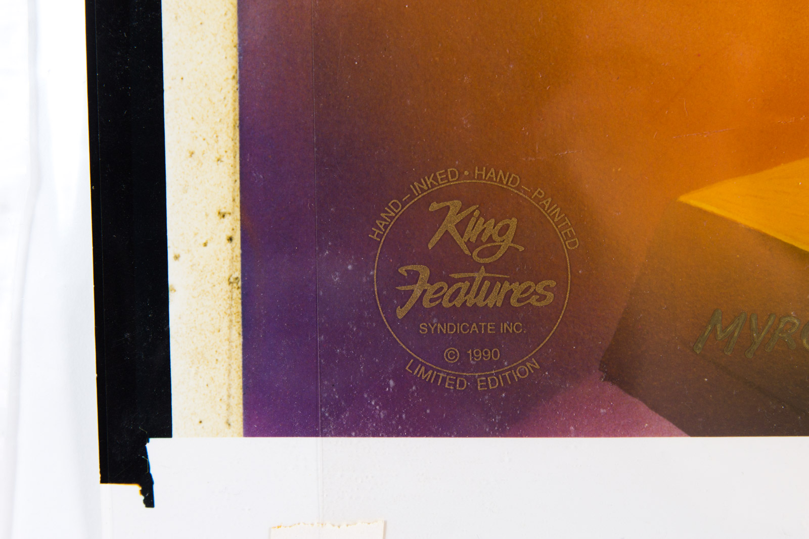 Hand Painted Popeye Animation Cel "Just a Taste" by Myron Waldman