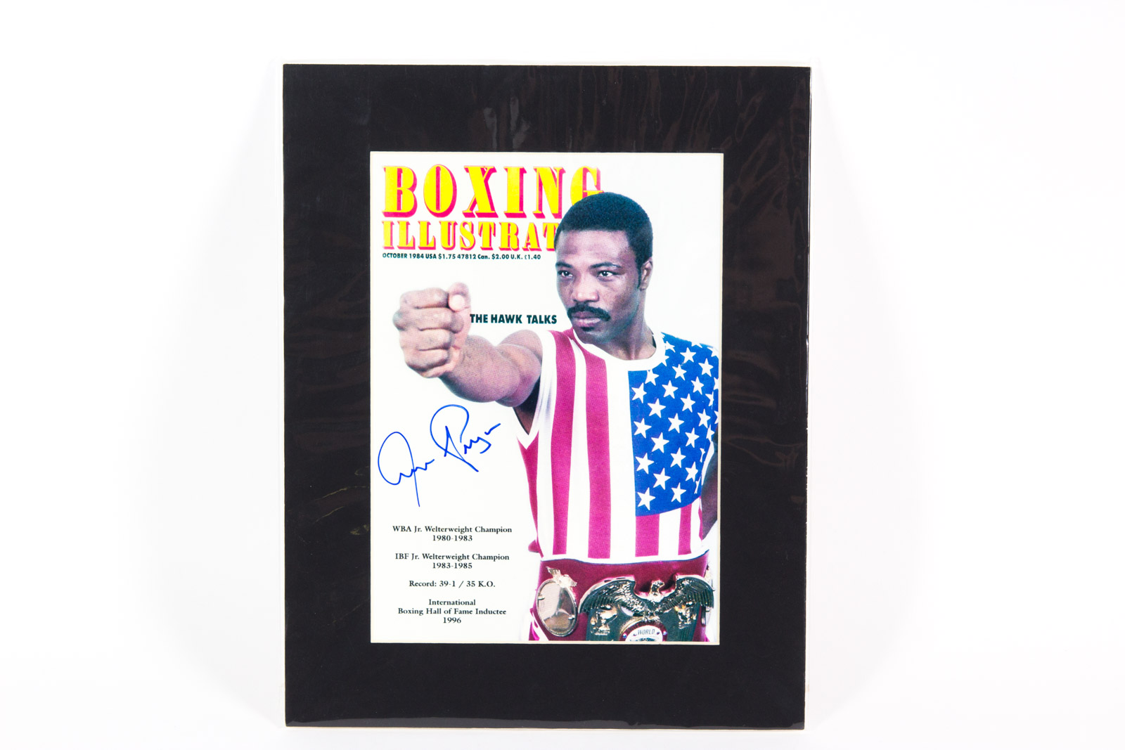 Aaron Pryor Signed "Boxing Illustrated" Cover Reproduction