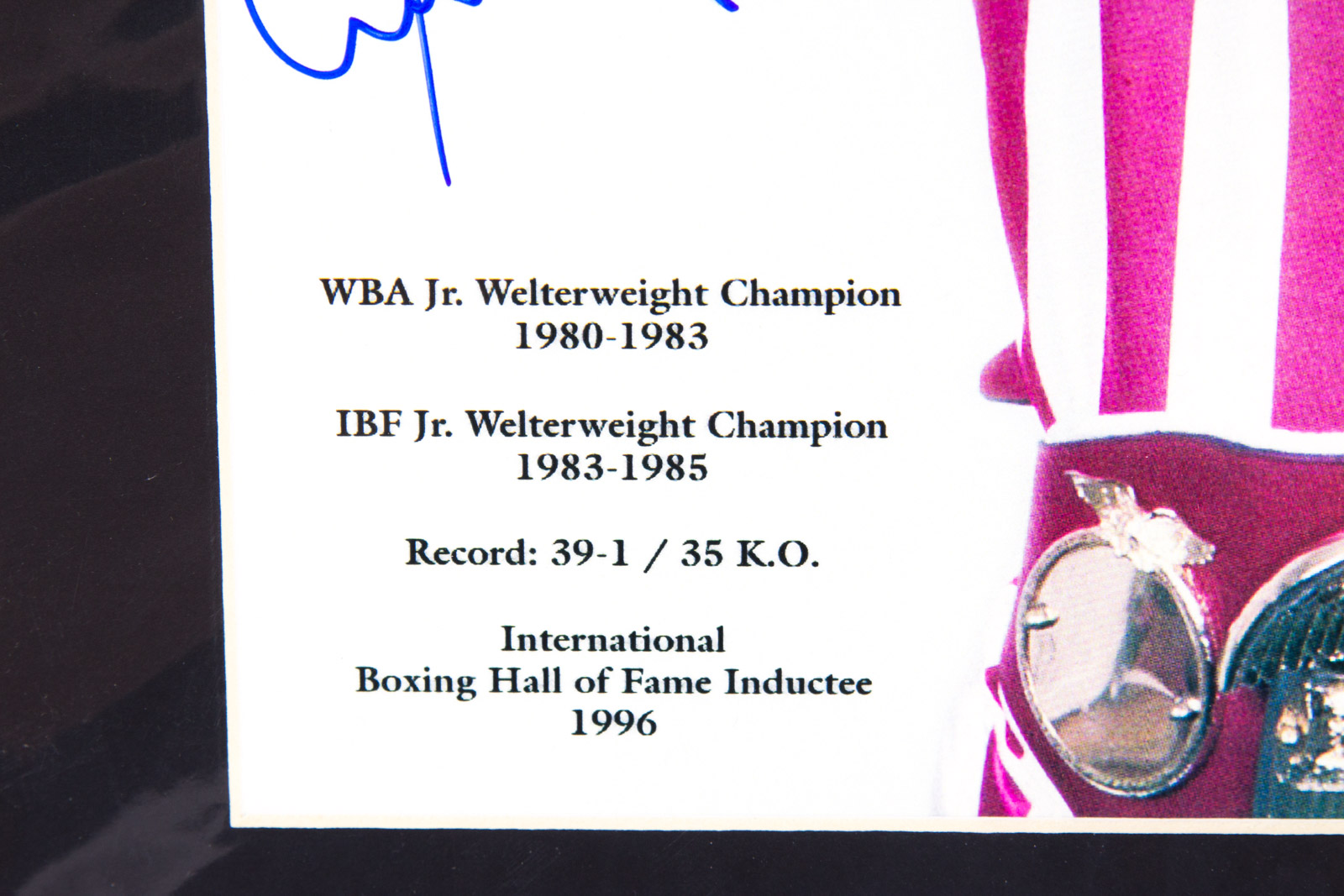 Aaron Pryor Signed "Boxing Illustrated" Cover Reproduction