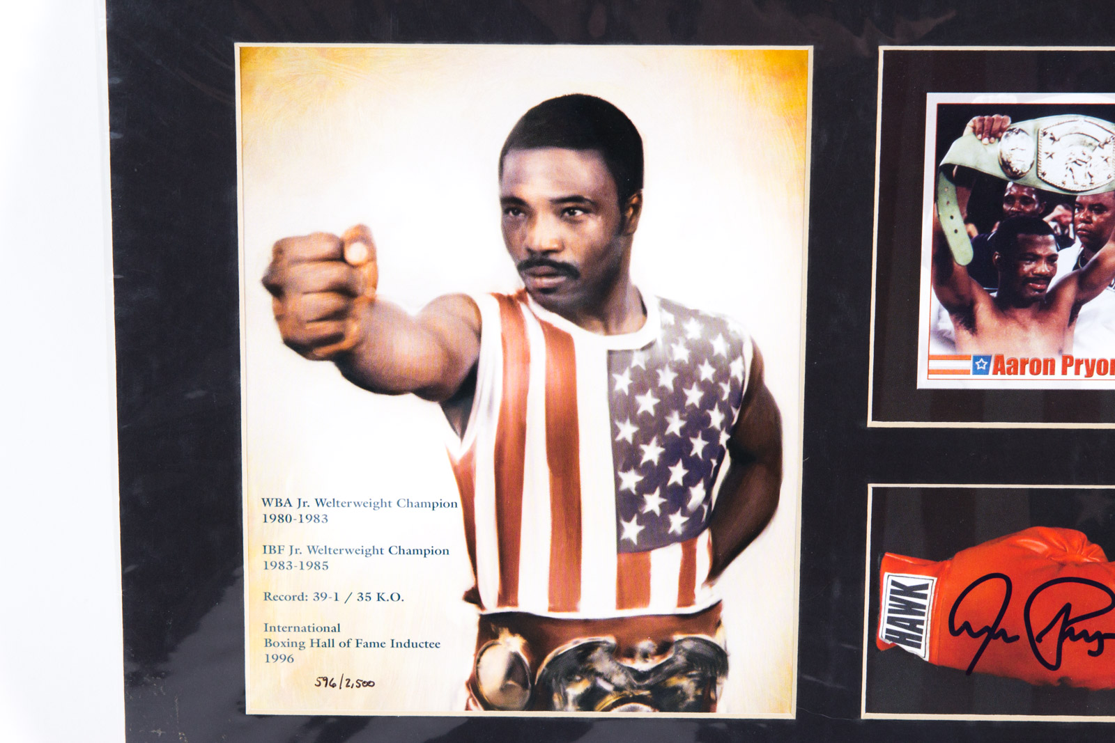 Aaron Pryor Signed Boxing Offset Lithograph
