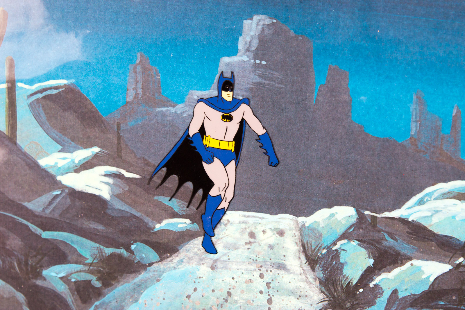 Original 1985 "Super Friends" Batman Animation Cel