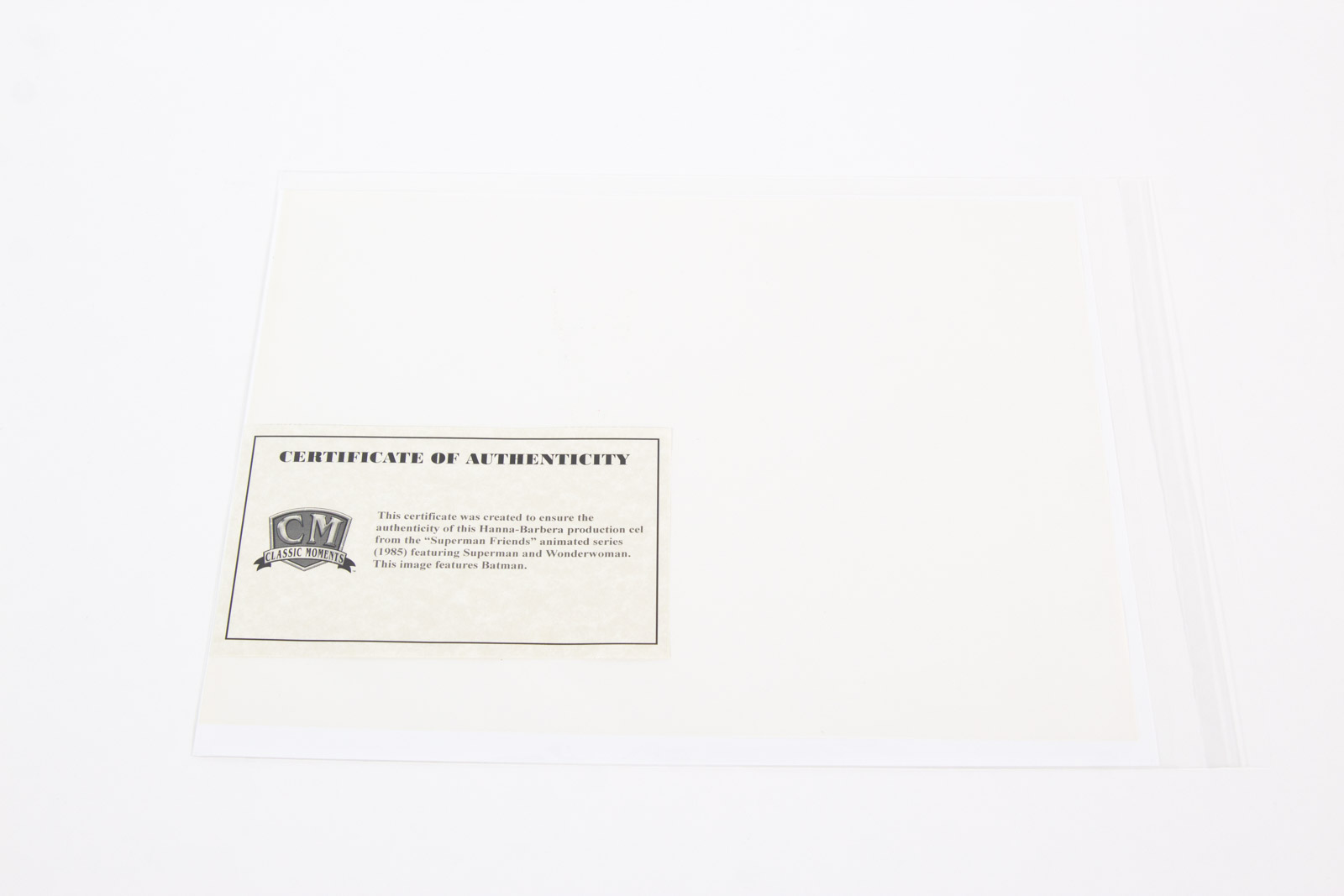 Original 1985 "Super Friends" Batman Animation Cel