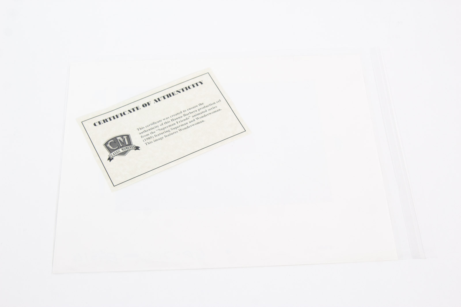 Original 1985 "Super Friends" Wonder Woman Animation Cel