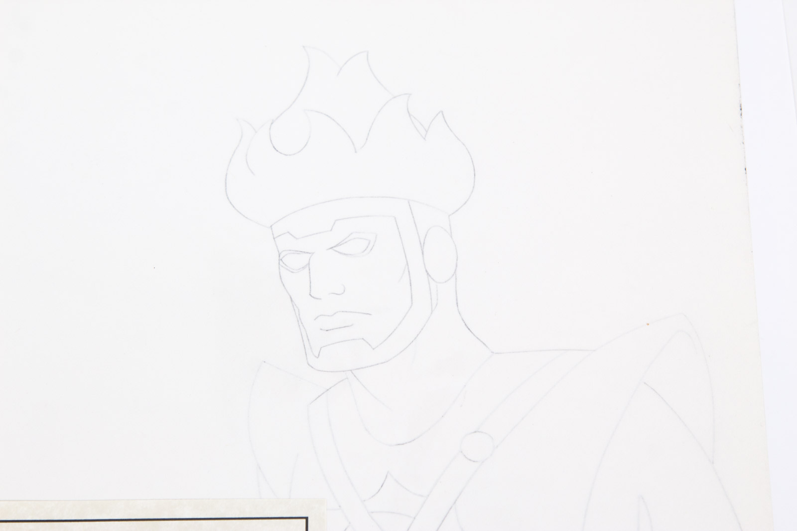 Original 1985 "Super Friends" Firestorm Animation Cel and Production Sketch