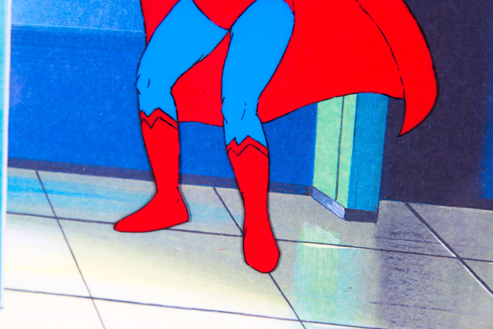 Original 1985 "Super Friends" Superman Animation Cel