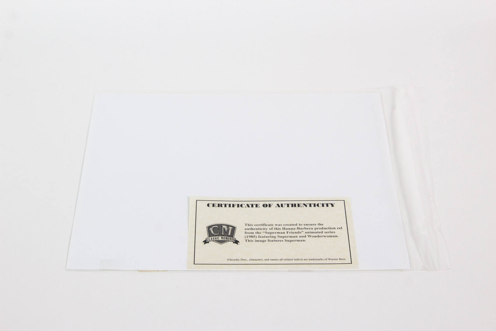 Original 1985 "Super Friends" Superman Animation Cel