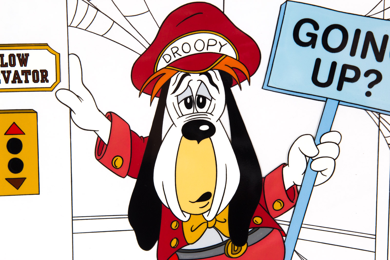 Hand Painted "Droopy Going Up" Animation Cel