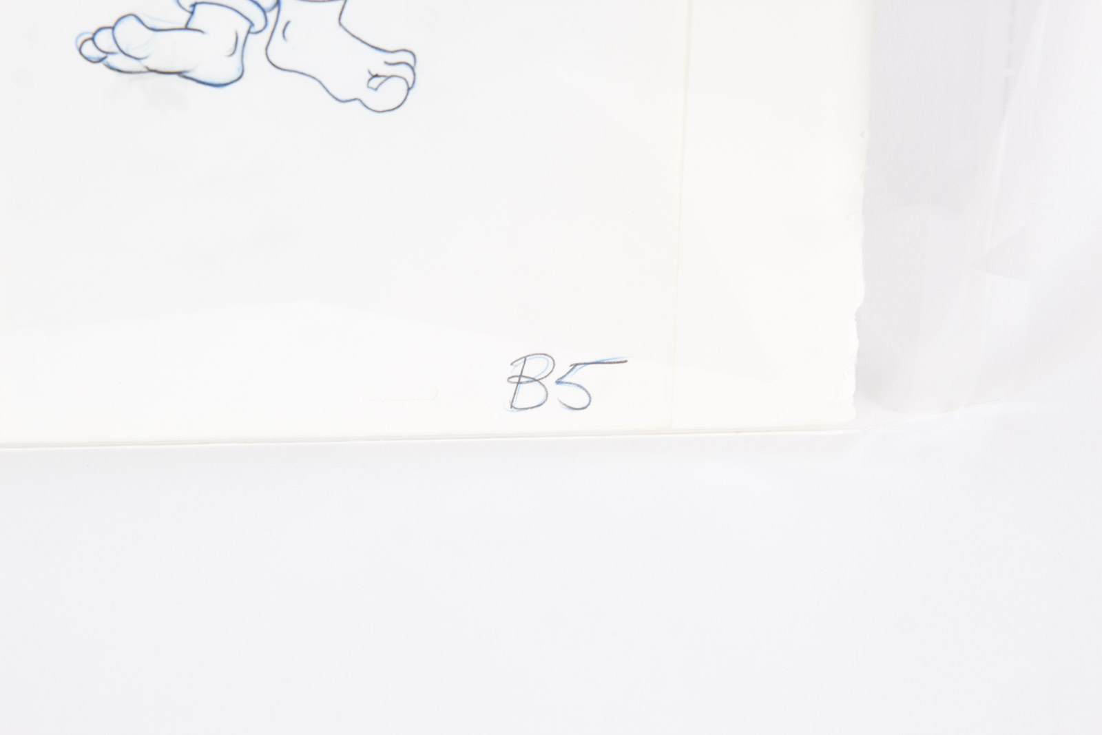 Original 1980s Barney Rubble Flintstones Cereal Commercial Animation Cel and Production Sketch