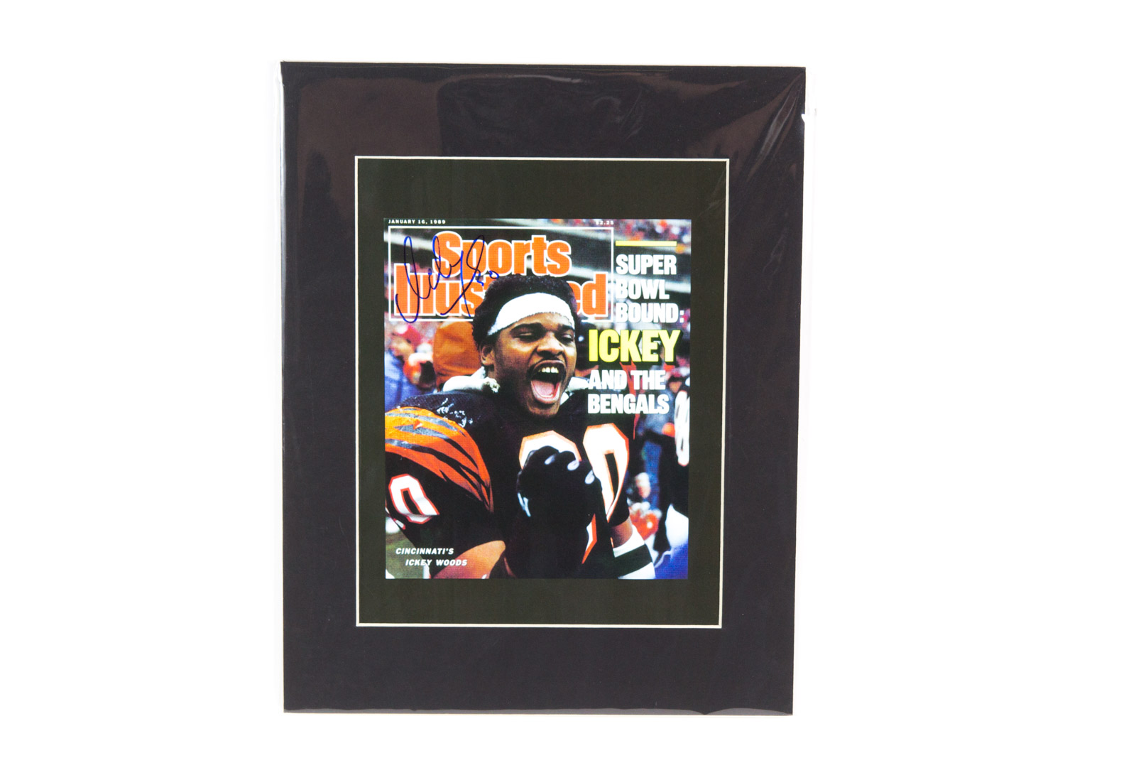 Ickey Woods Signed "Sports Illustrated" Cover Reproduction Offset Lithograph