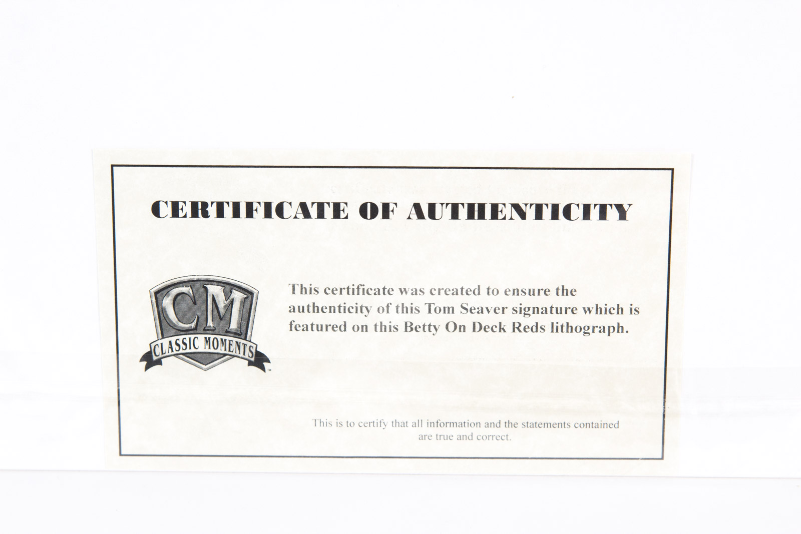 Tom Seaver Signed "Betty On Deck" Cincinnati Reds Lithograph