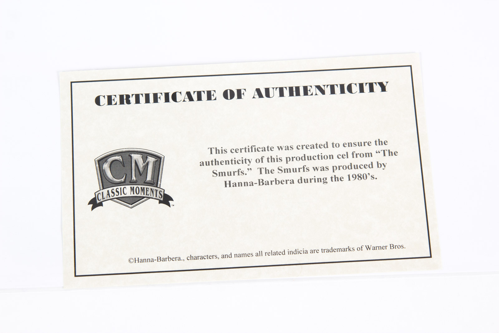 Original 1980's "The Smurfs" Production Animation Cel