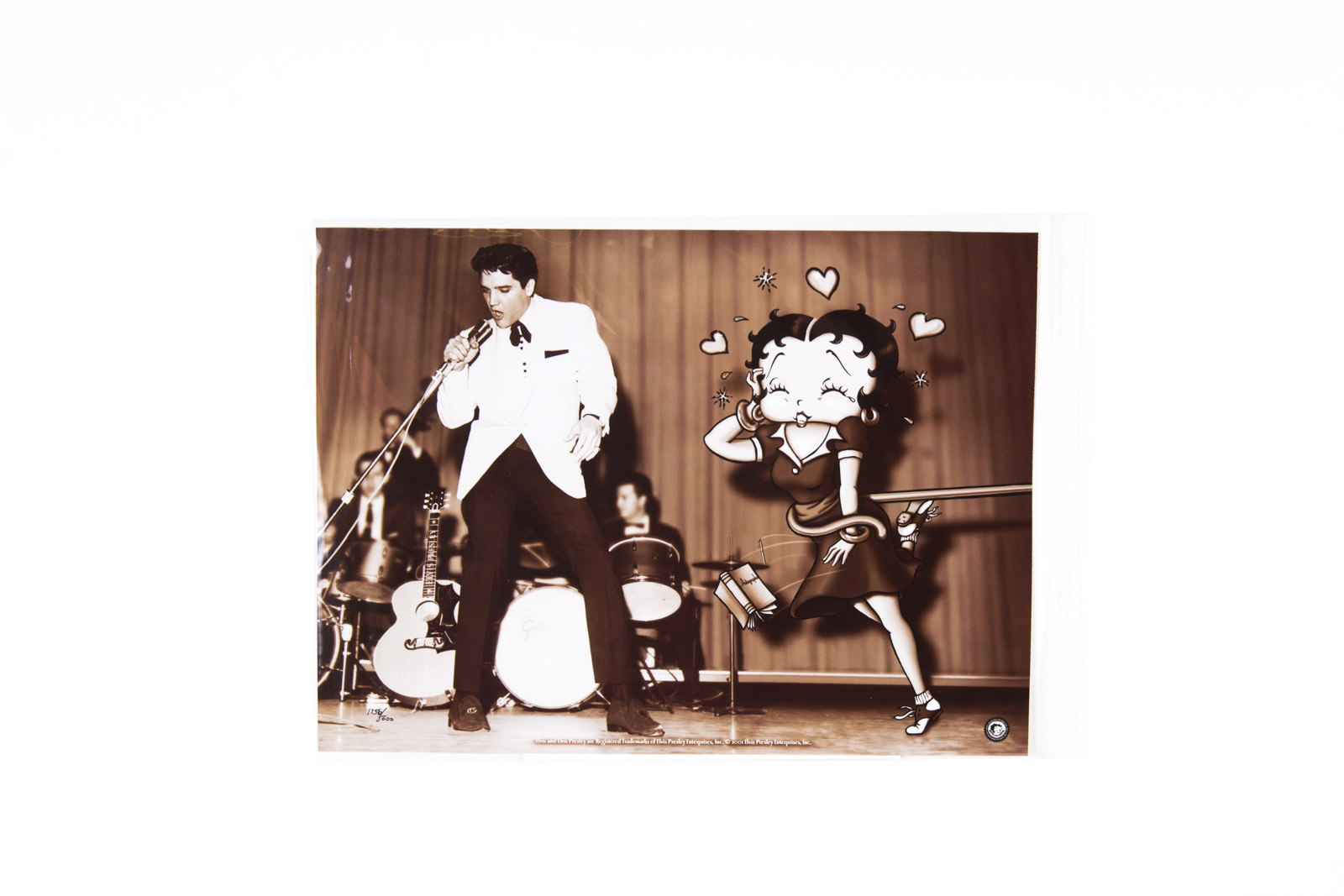 Elvis Presely and Betty Boop "Starstruck Betty" Photoanimation Offset Lithograph