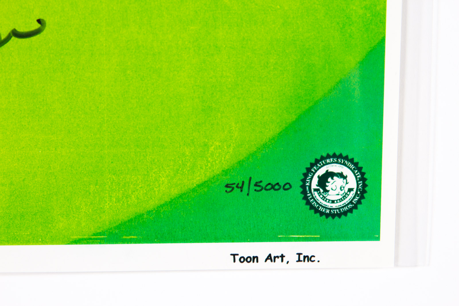 Jan Stevenson Signed "Betty Boop Pulls The Pin" Golfing Memorabilia Lithograph