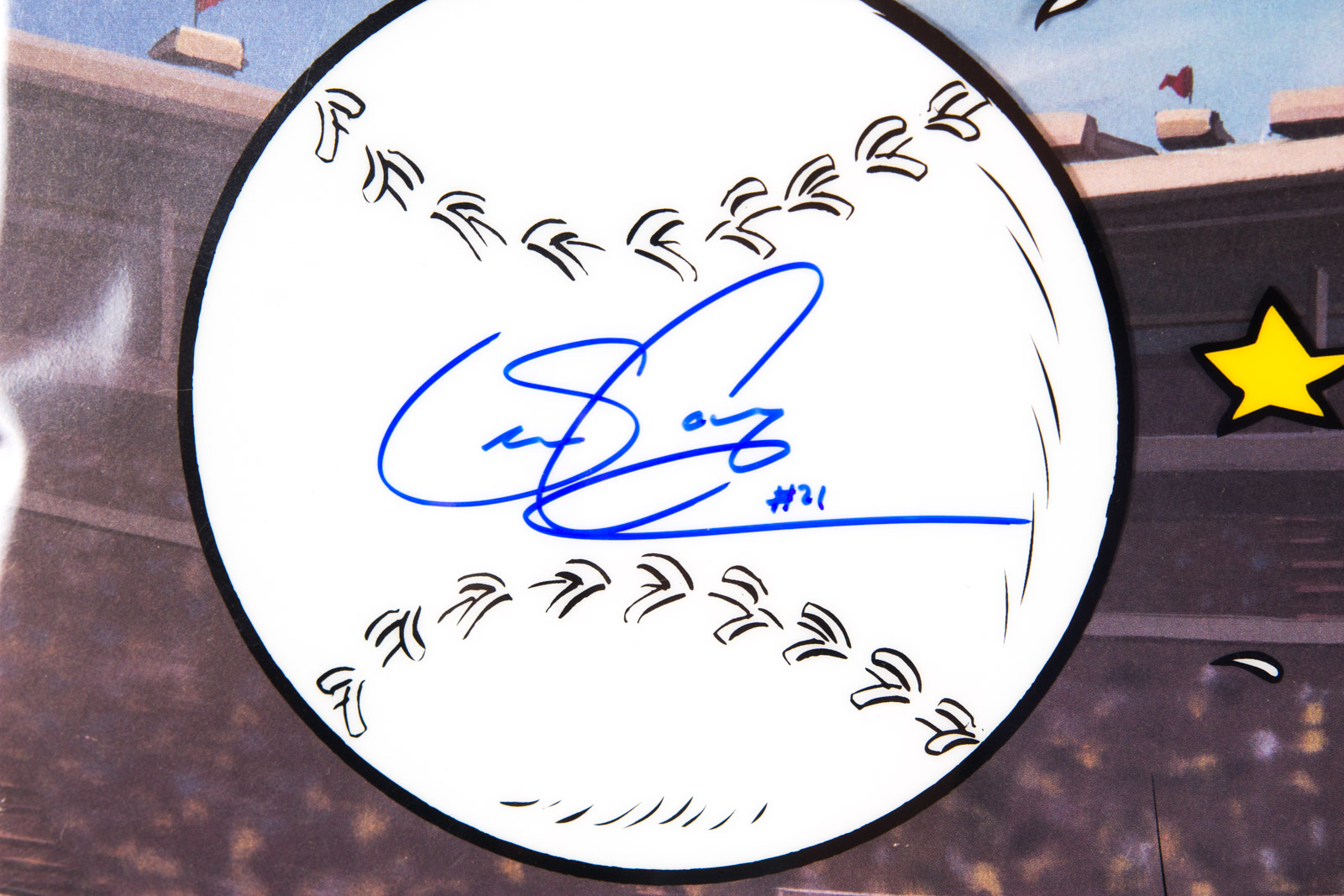 Sean Casey Signed "Homerun Popeye" Cincinnati Reds Baseball Sericel