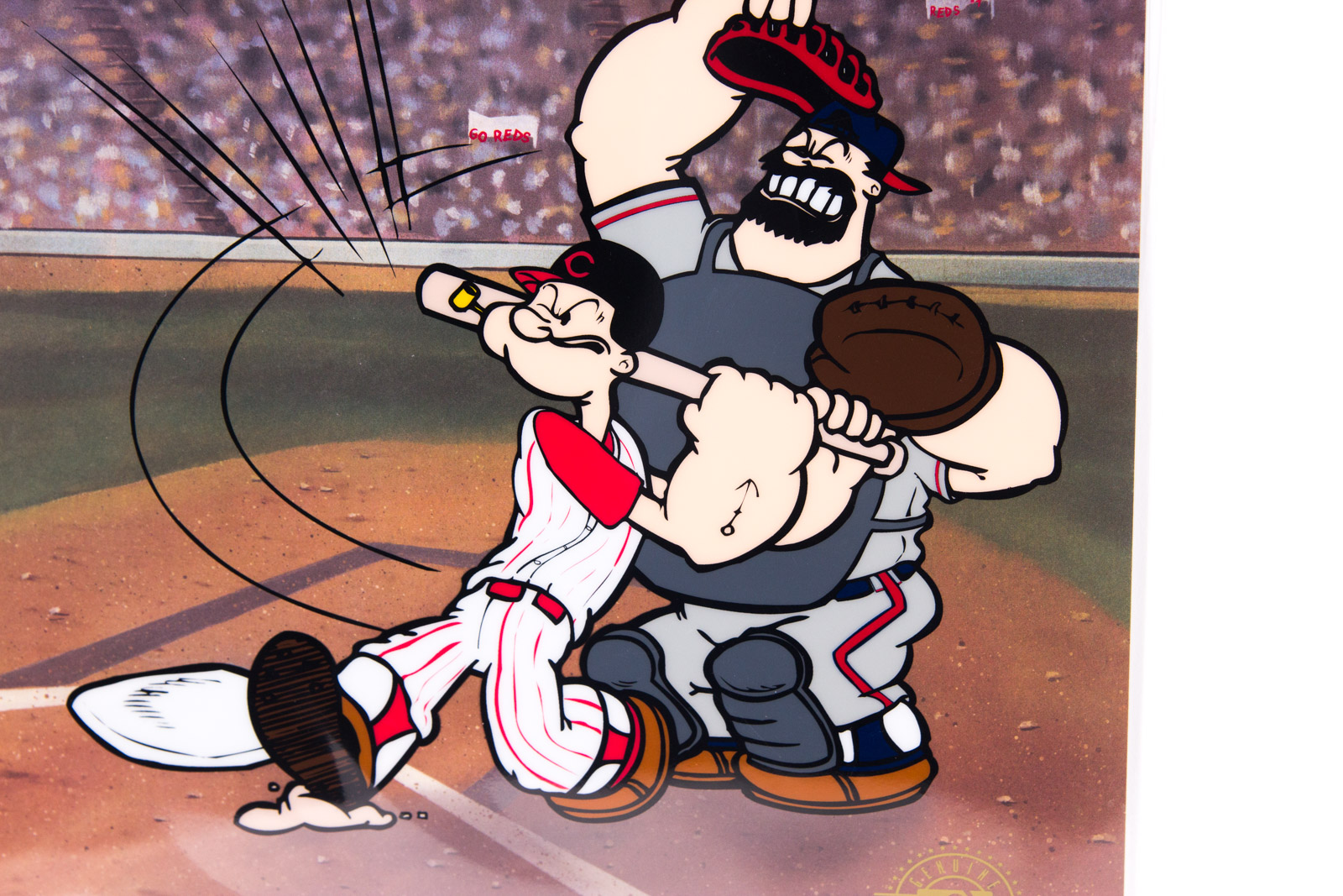 Sean Casey Signed "Homerun Popeye" Cincinnati Reds Baseball Sericel