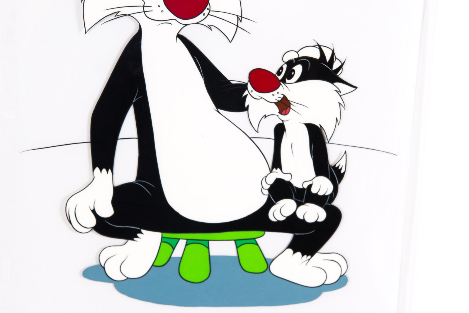 Hand Painted Sylvester the Cat Themed Prototype Animation Cel