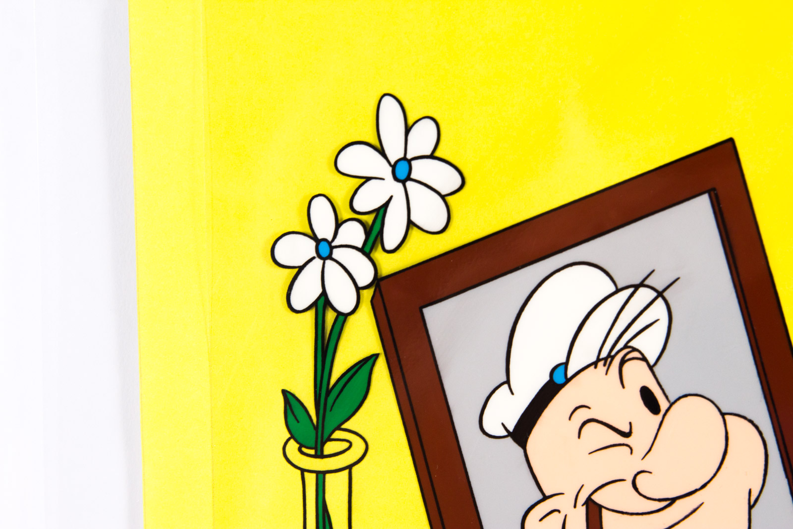 Hand Painted Popeye the Sailor Themed Prototype Animation Cel