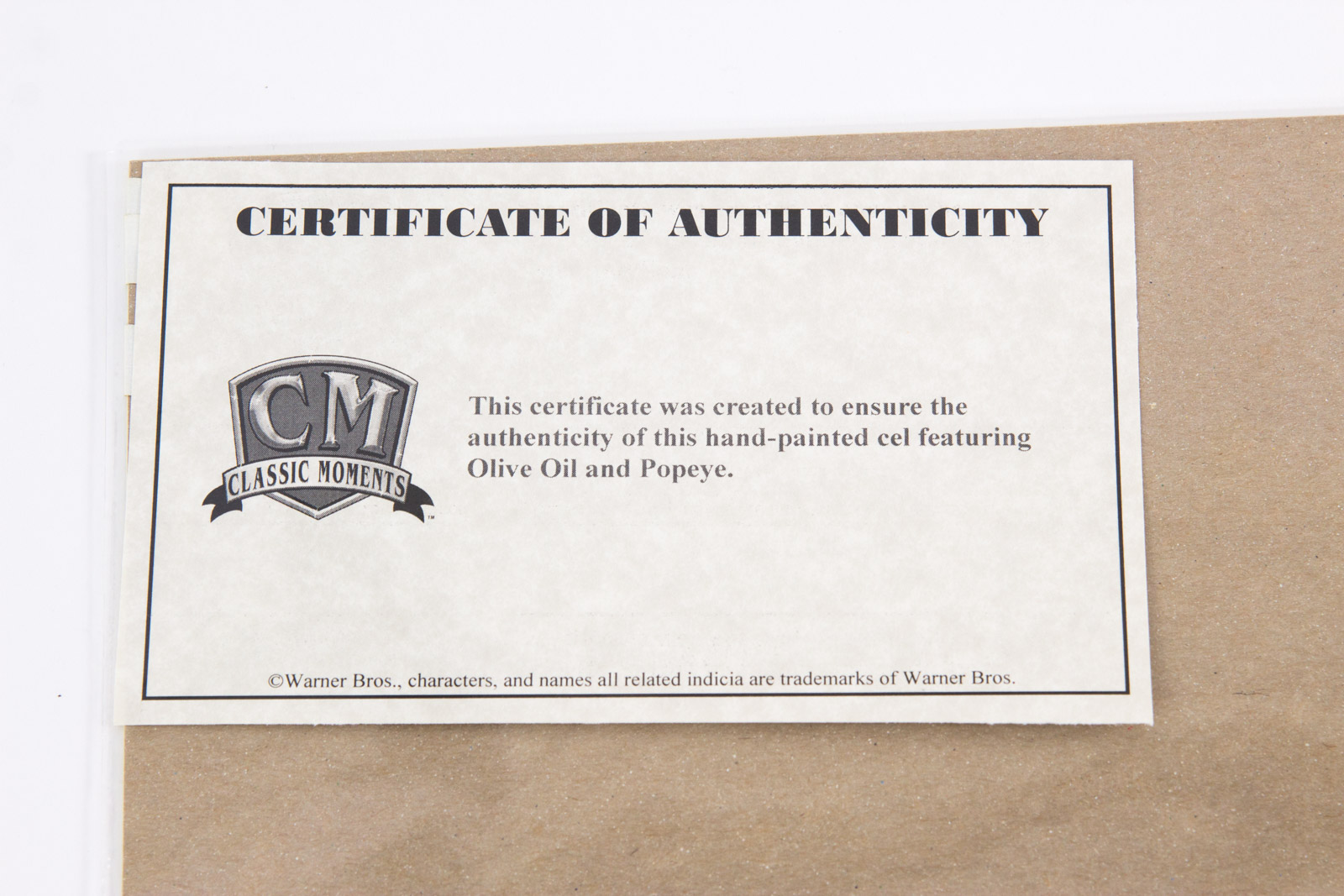 Hand Painted Popeye the Sailor Themed Prototype Animation Cel