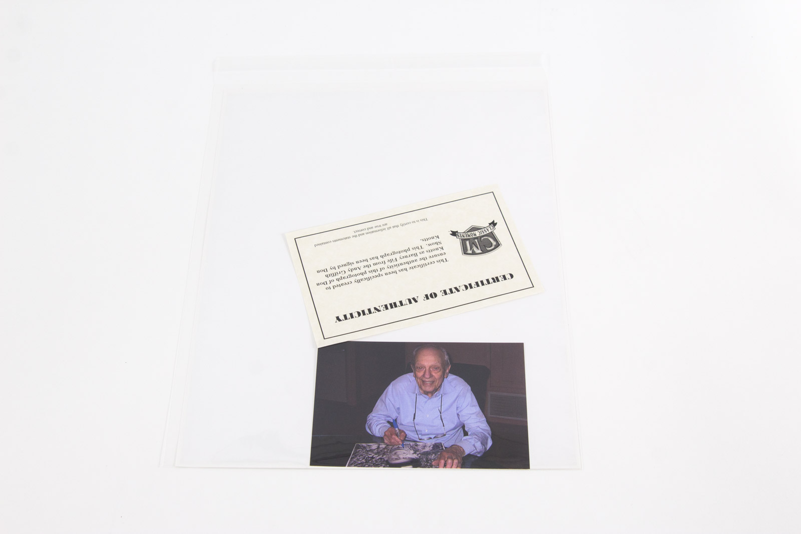 Don Knotts Signed "The Andy Griffith Show" Barney Fife Photograph