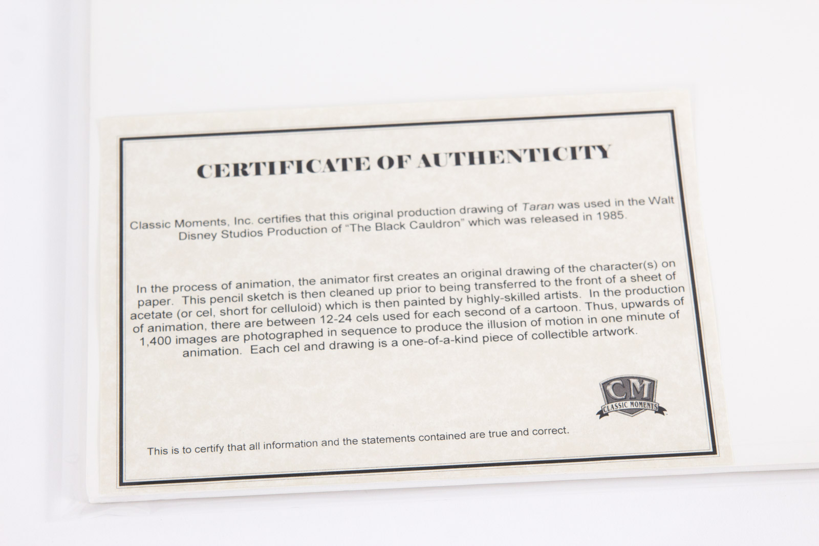 Original Disney Studios 1985"The Black Cauldron" Production Sketch