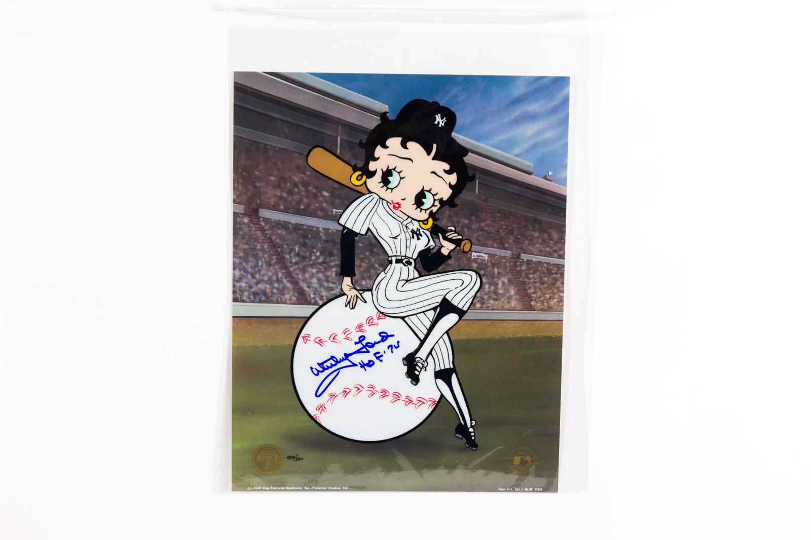 Whitey Ford Signed "Betty on Deck" New York Yankees Animation Sericel