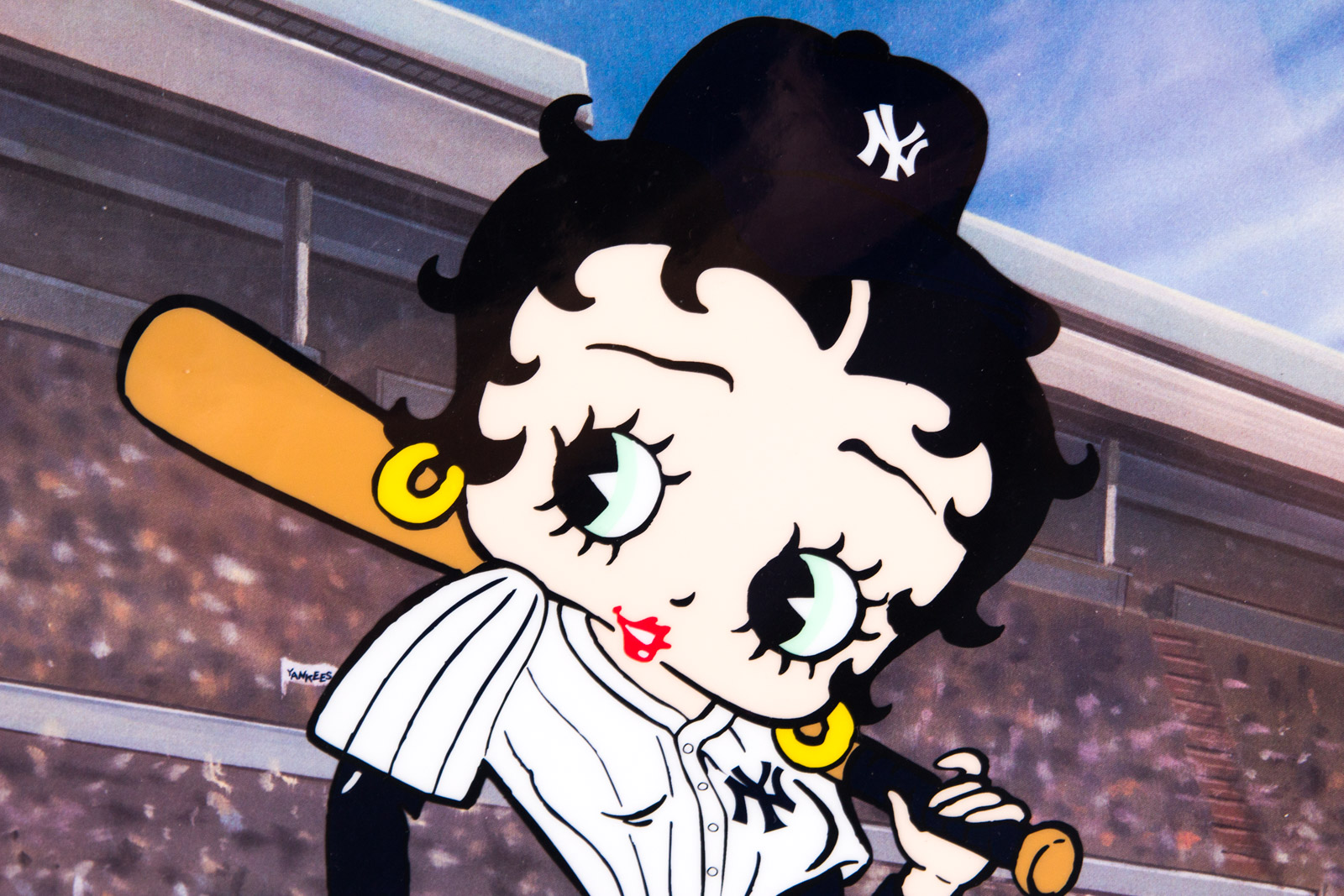 Whitey Ford Signed "Betty on Deck" New York Yankees Animation Sericel