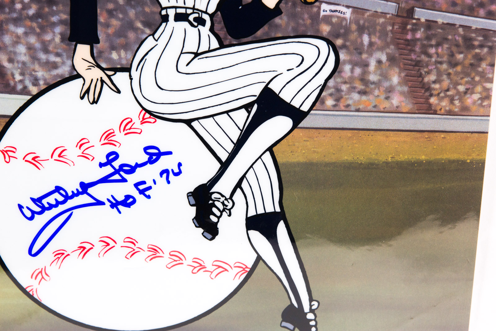 Whitey Ford Signed "Betty on Deck" New York Yankees Animation Sericel