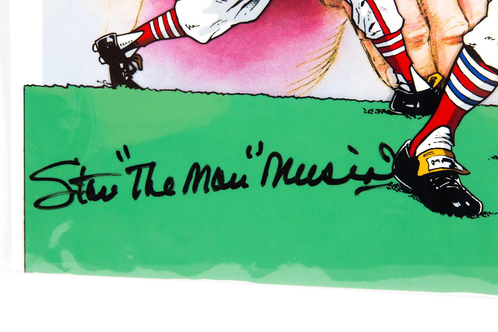 Sam Viviano Hand Painted "Stan the Man" Animation Cel Signed By Stan Musial