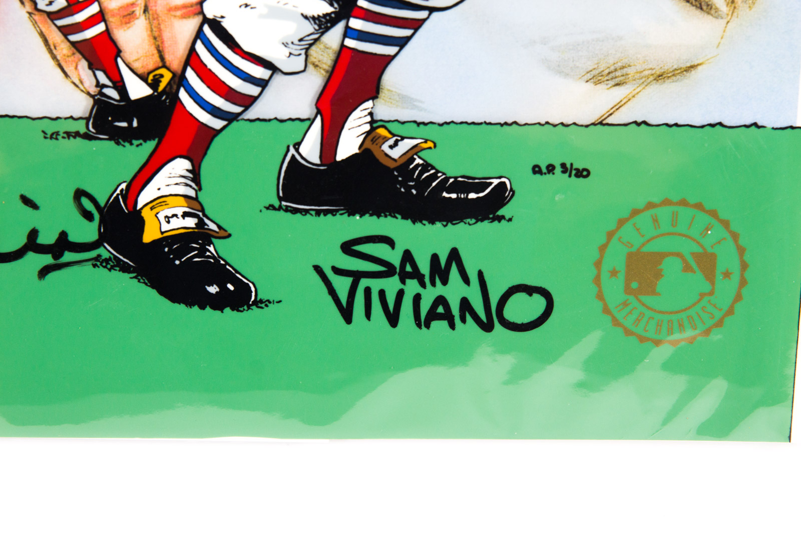 Sam Viviano Hand Painted "Stan the Man" Animation Cel Signed By Stan Musial